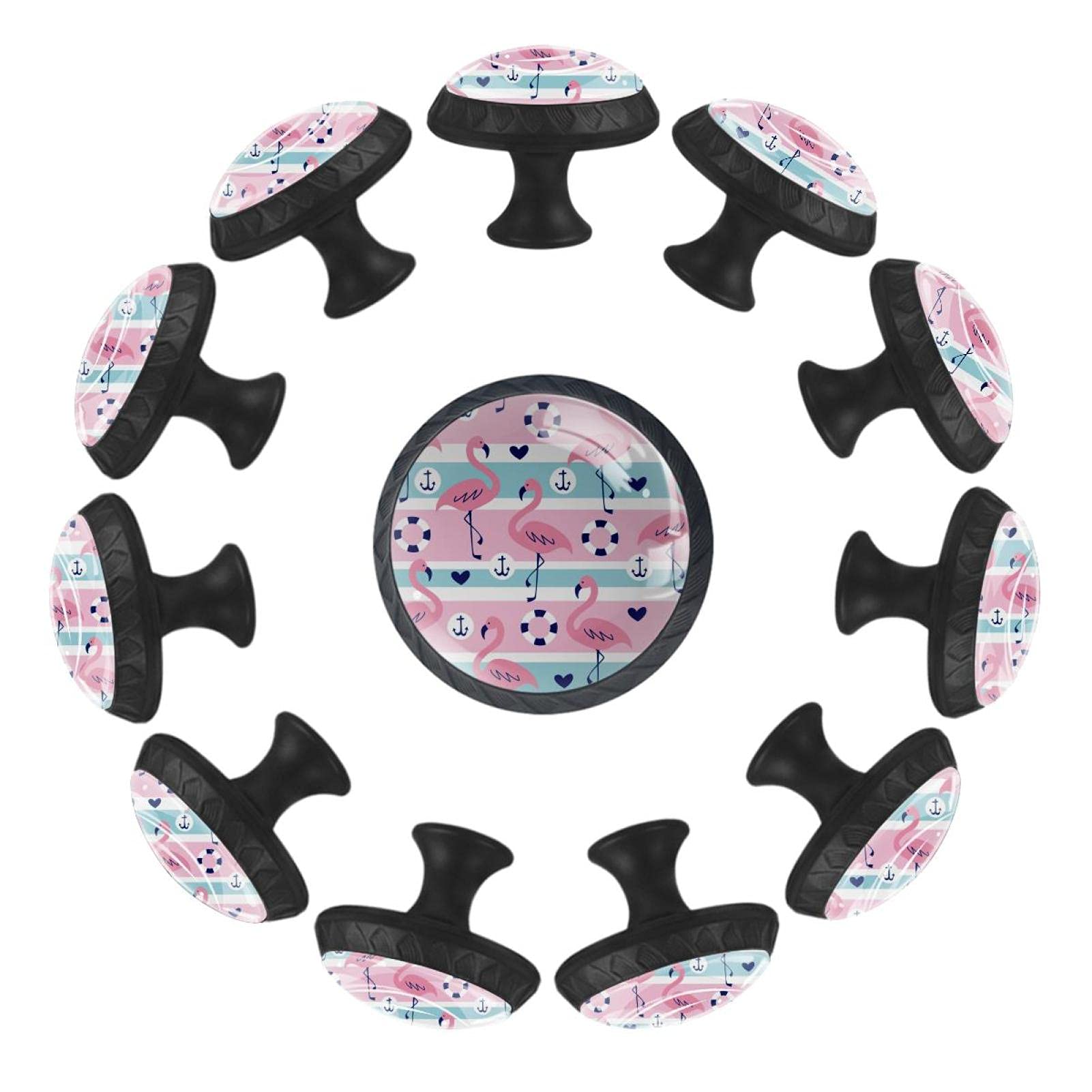 Boutons de tiroir ronds marinière 35 mm pour relooker commode de chambre et meuble de crèche