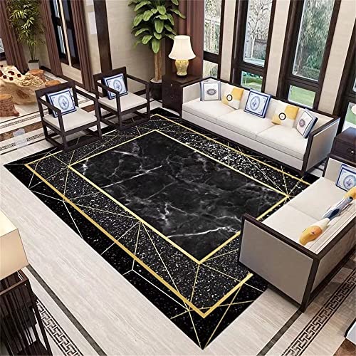 Kunsen alfombras pequeñas Dormitorio La Sala de Estar es Irregular y la Mesa de café es Lujosa. alfombras Lavables Salon Negro Alfombra a la Venta alfombras Online baratas80X160CM