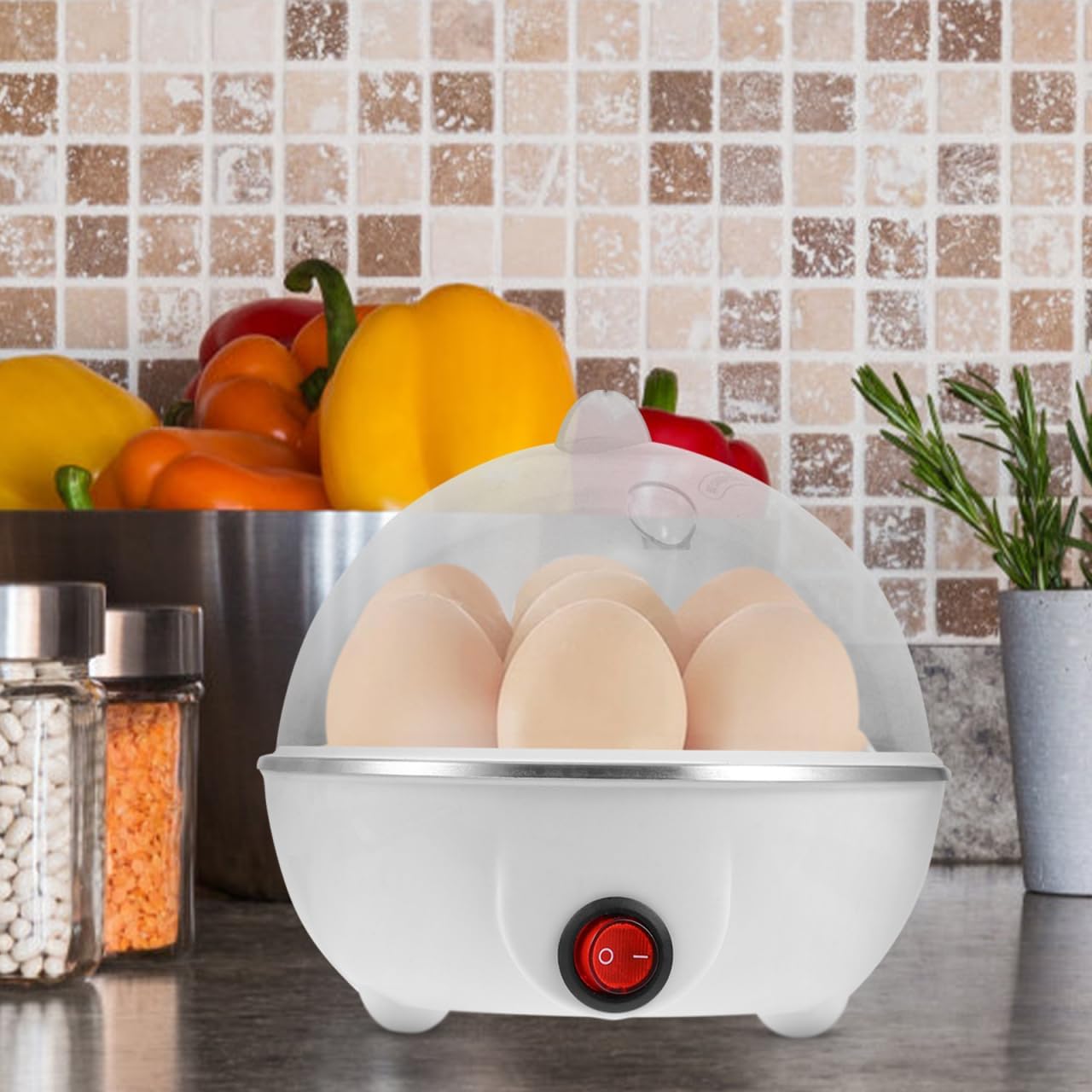 SHOWERORO Egg Cooker Lid Replacement Clear Heat-Resistant Plastic Steamer Cover 6.02In Fits Various Pots Easy to Clean Tight Seal Prevents Steam Leakage Preserves Egg Flavor