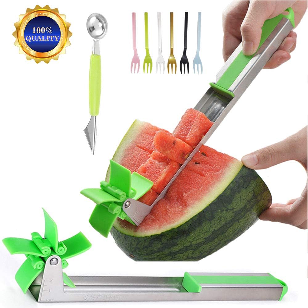 Stainless Steel Watermelon Slicer Cutter Knife Corer Fruit Vegetable Tools Kitchen Gadgets