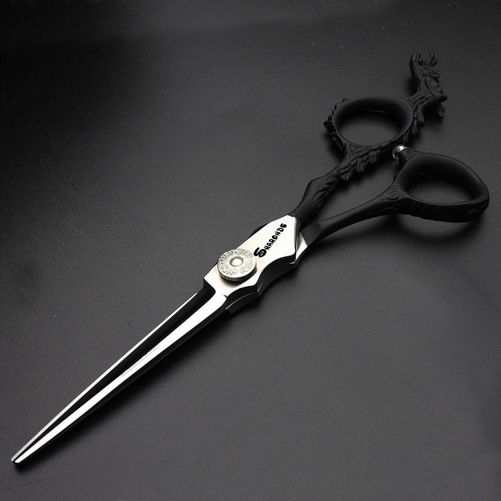 6 Zoll Friseursalon Professionelle Haarschere dünne Schere (6 Zoll Flach-B) | Japanischer Stahl 440C,Verstellbar, dauerhaft scharf