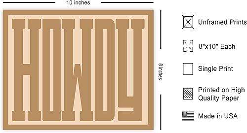 Miniatura 2 de Poster Master Howdy - Póster de tipografía beige retro, arte occidental, arte del salvaje oeste, arte moderno, regalo para hombres y mujeres,