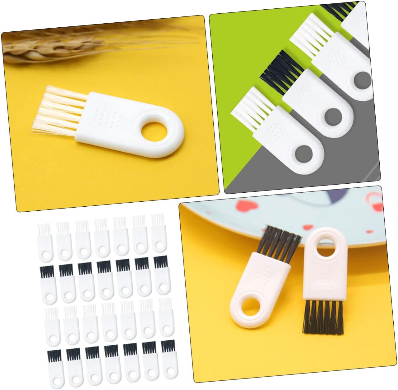 Gatuida 90pcs Electric Shaver Cleaning Brush Mini Cleaning Tool for Salon and Personal Use Sturdy Bristles Handle Options