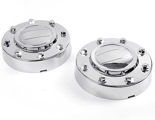 Vista 36 de GRAND ORANGE 4 tapas centrales de rueda cromadas para llantas de remolque de 3 1/4 pulgadas, 3.25 pulgadas, orificio central, rayado ligero Ajuste
