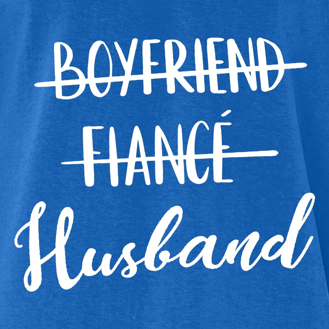 shop4ever Boyfriend Fiance Husband T-Shirt Wedding Shirts Medium Royal Blue 0