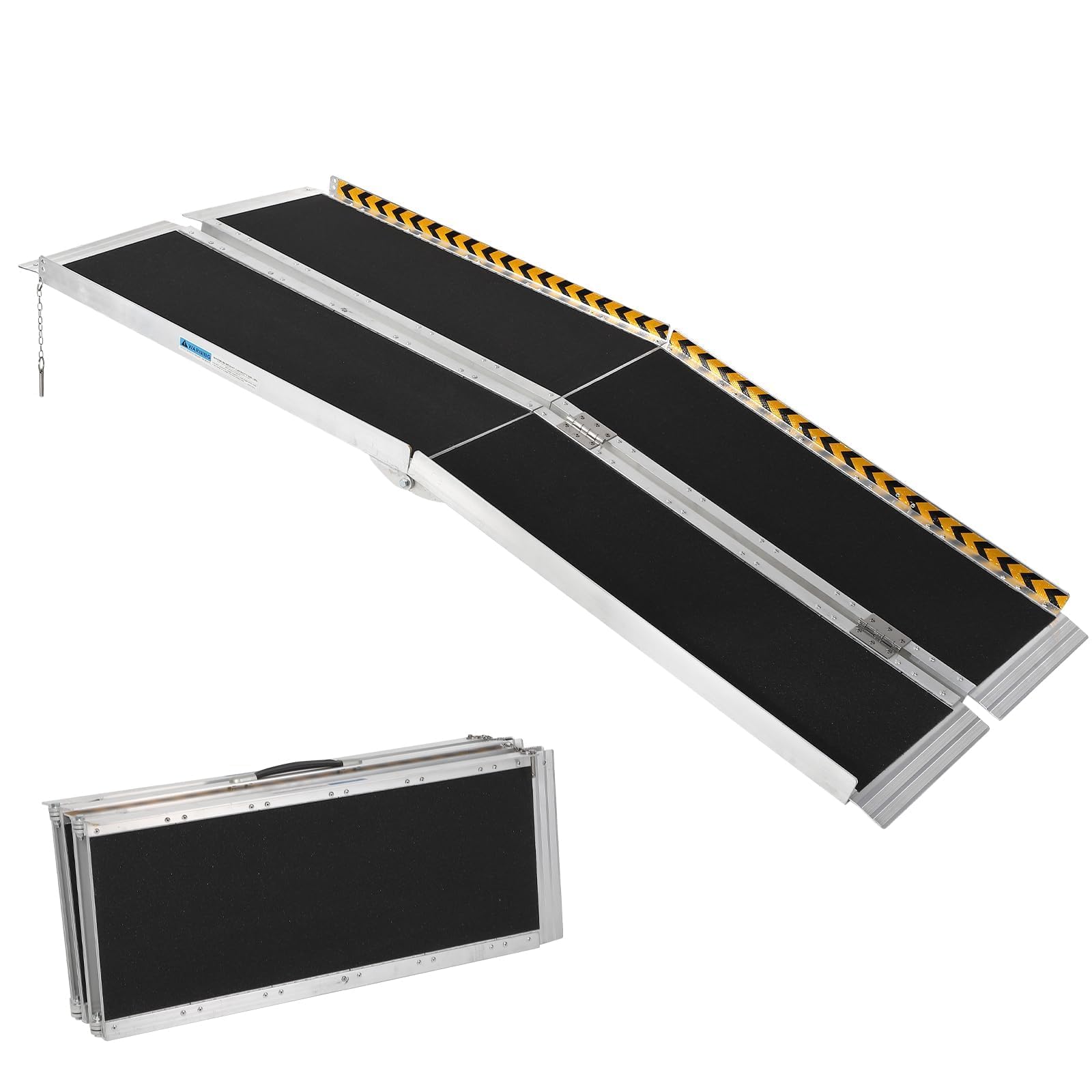 8FT Portable Wheelchair Ramp, Wheelchair Ramps for Home Steps,Folding Ramp with Non-Slip Surface Aluminum Ramps,Wheel Chair Ramp for Wheelchairs Home Steps Stairs Handicaps Doorways