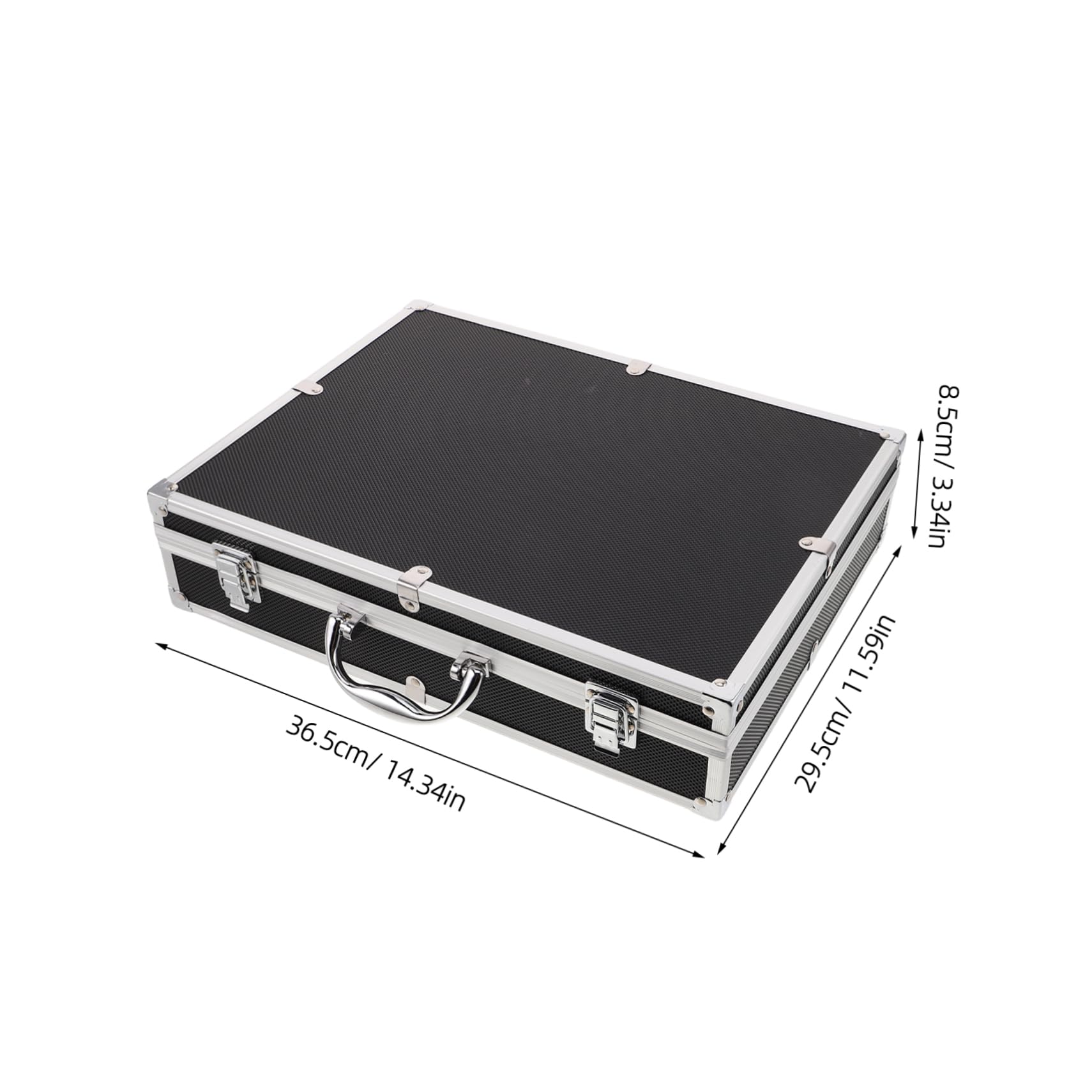 Cabilock Estuche Metálico con Interior de Espuma Absorbente para Micrófonos de Aluminio Mecanismo Seguro de Cierre y Asa para Eventos al Aire Libre