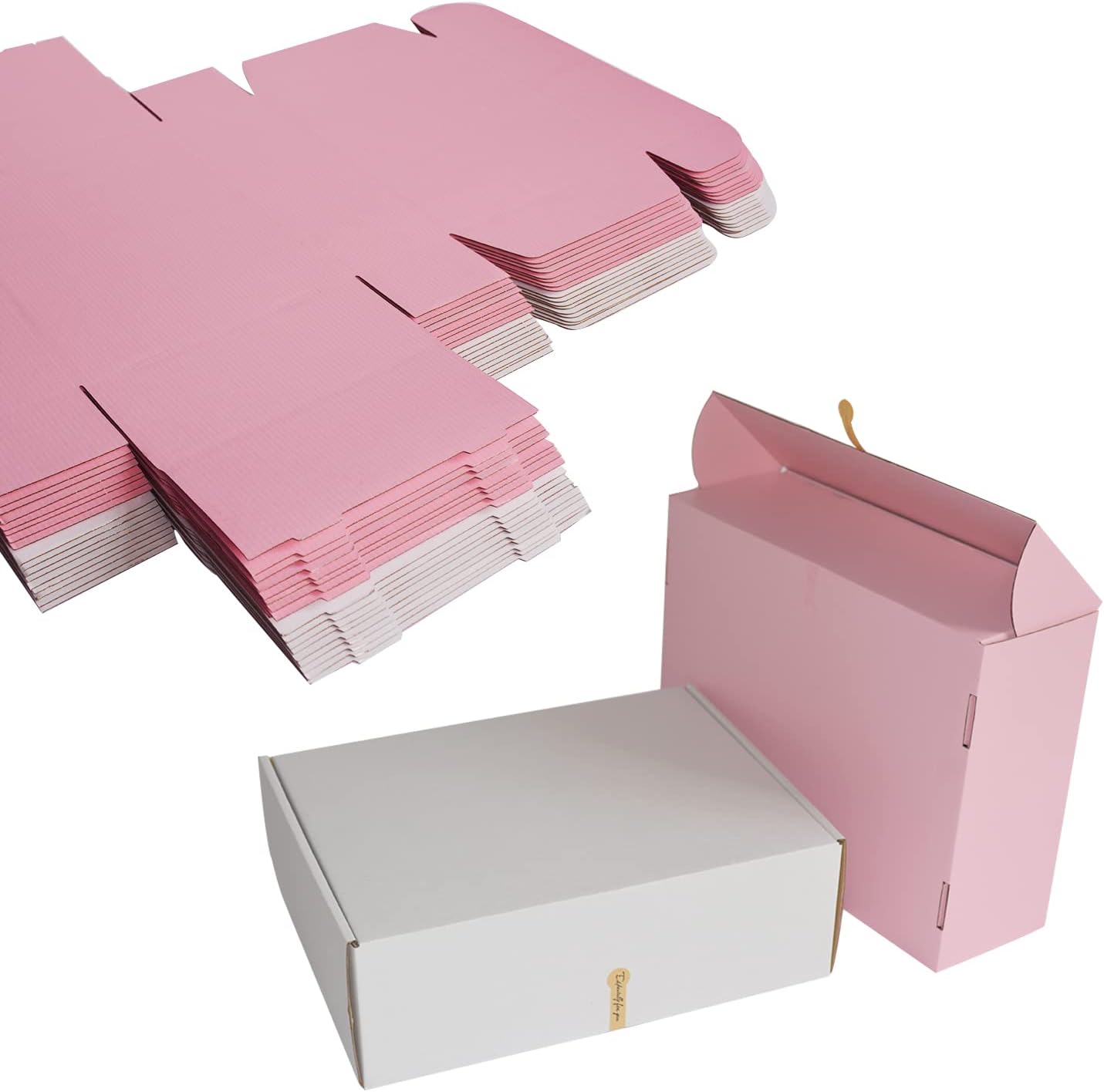 Beelvtifl Small Shipping Boxes 9x6x420 Packs(10pink