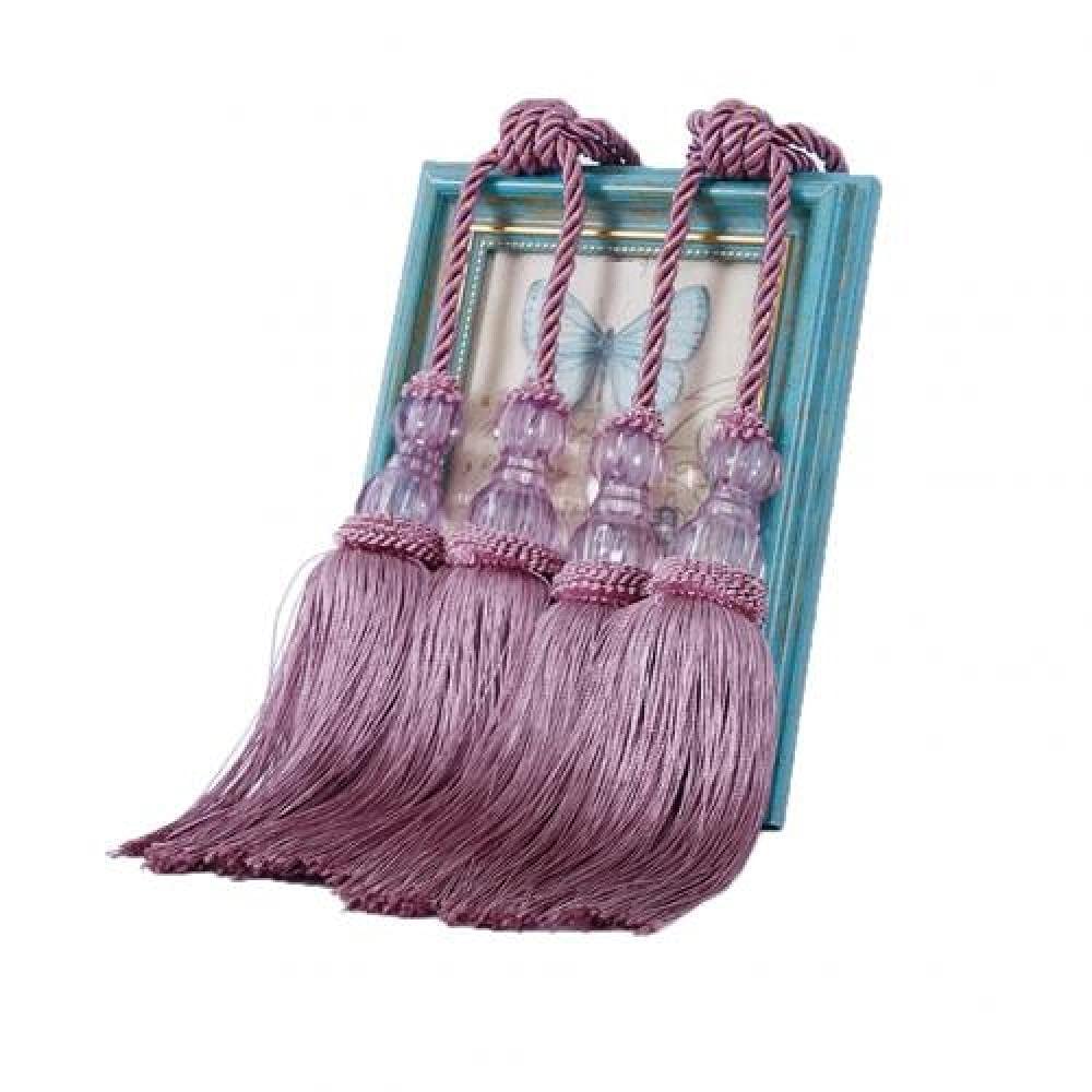Accessoires de Rideau Rideau à Pompon en Boule de Cristal Rideaux à Corde avec Boules Tombantes Décoration de Rideau pour la Maison et Le Bureau 6 pièces (4 pièces)