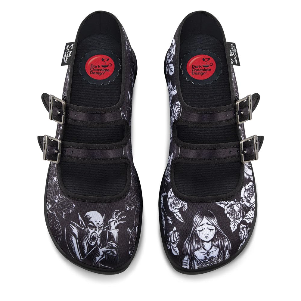 Hot Chocolate Design Chocolaticas Funky Canvas Women's Mary Jane Flat Shoes — view 83