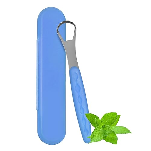 Raspador de lengua de acero inoxidable para adultos y niños, herramienta de raspadores de lengua oral, raspador de lengua reutilizable portátil,