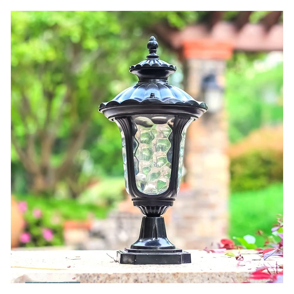 Luce Da Esterno A Palo - Lampada E27 Impermeabile Per Giardino, Cancelli, Ville, ∅25CM, Bianco - Foto 8