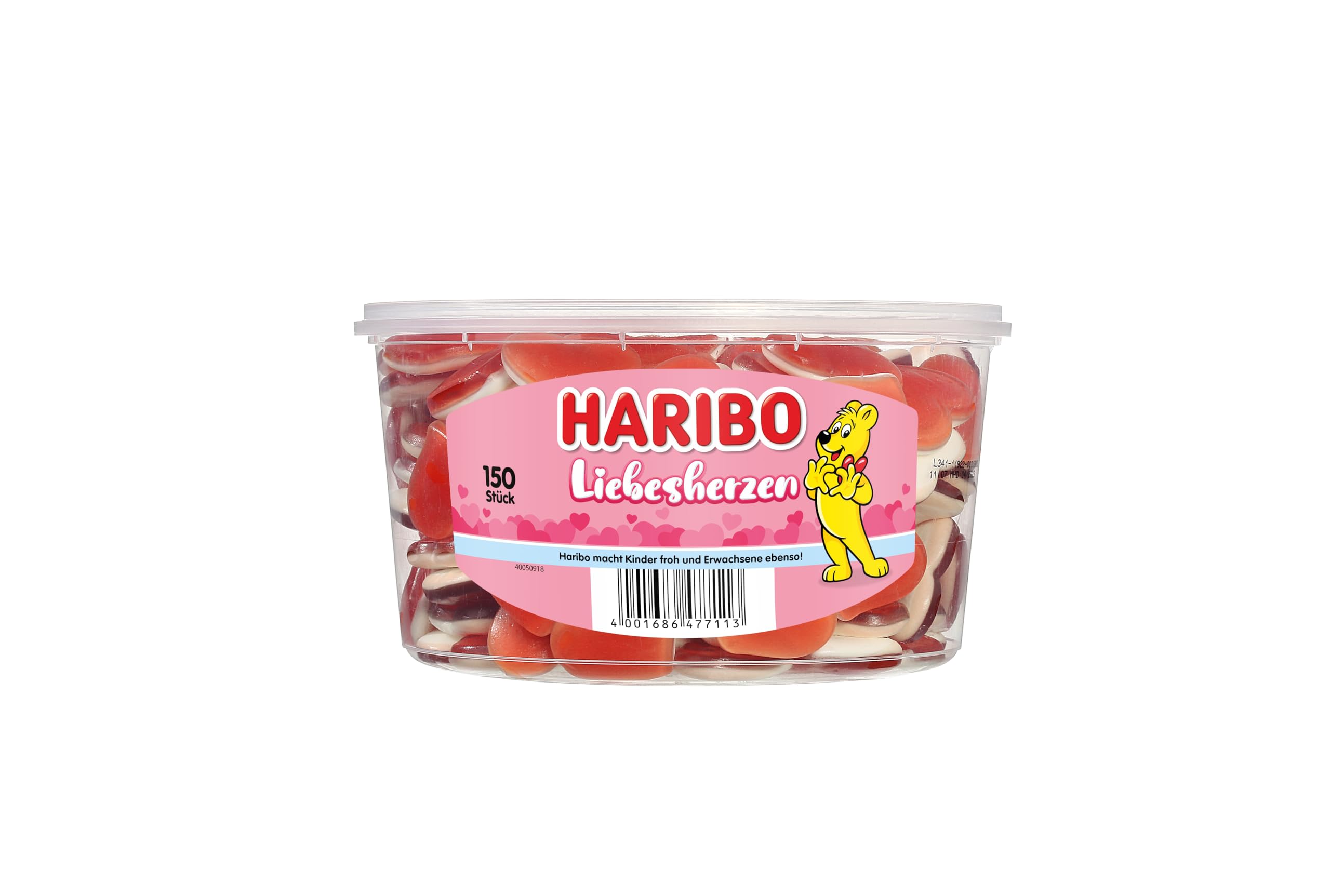 Haribo Liebesherzen mit Schaumzucker 1200g Dose im 6er Pack - 6 x 1200g