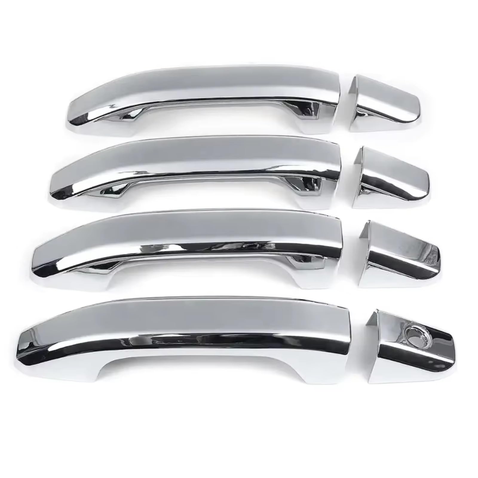 JJRFVBGT Door Handle Trim Compatible with Chevy for Silverado 1500 2014 2015 2016 2017 2018 2019 ABS Chrome Set Car Exterior Door Handle Cover(Chrome)