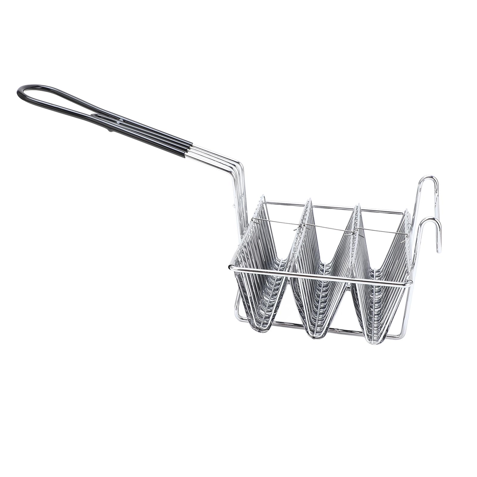 Yinhing 3 Grid V Shape Taco Fry Basket Stainless Steel Tortilla Shell Maker