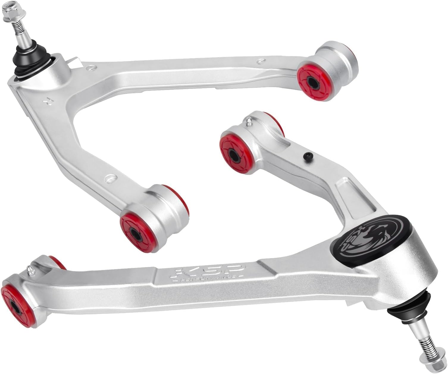KSP Forged Upper Control Arm For Silverado Sierra 1500 2007-2018, 2pcs 2-4" Adjustable Front Aluminum Control Arm Fit For Chevy GMC Trucks, One-piece Design Aftermarket UCA With Greasable Ball Joint
