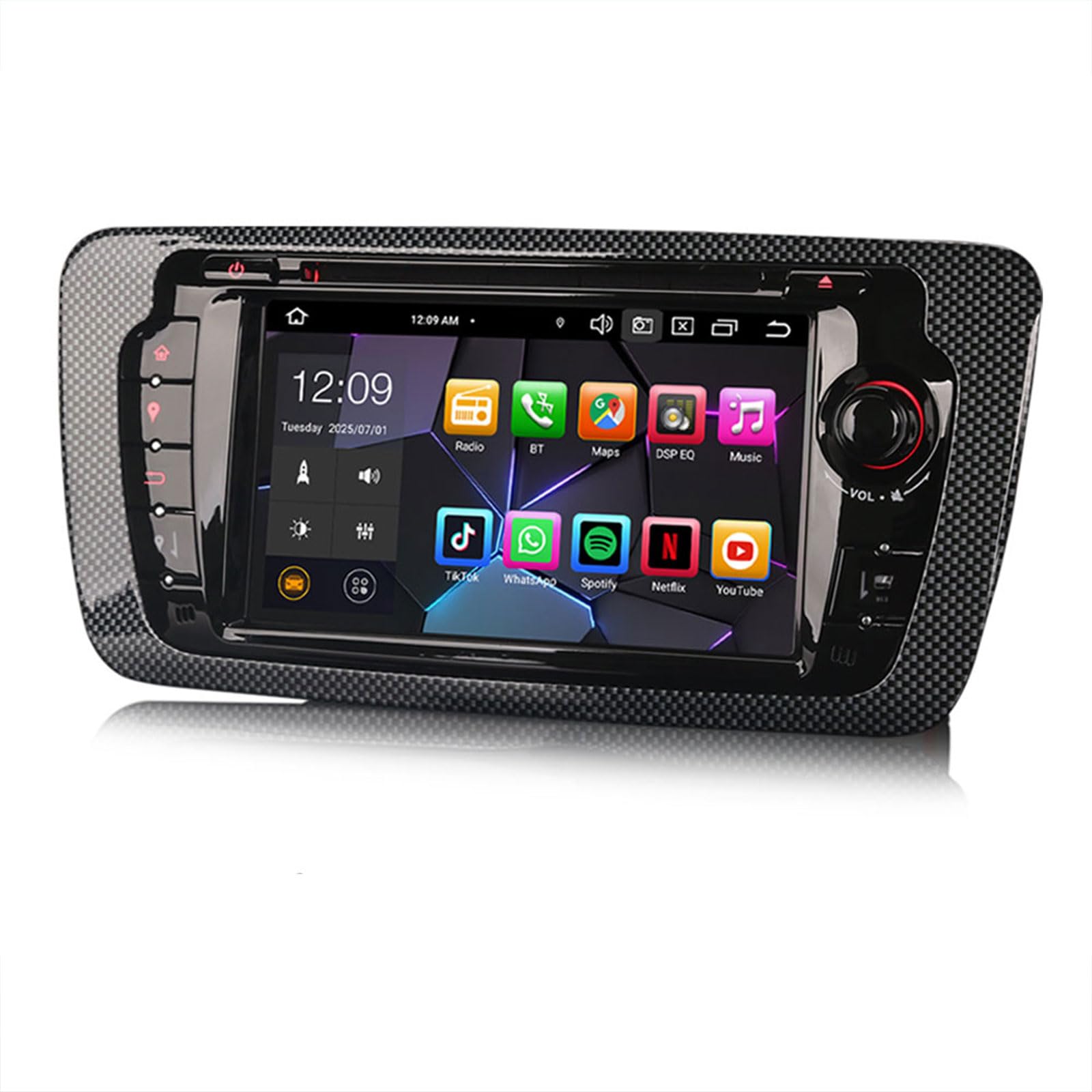 Android 14 8-Core 4GB+64GB Autoradio GPS Navigatore per Seat Ibiza IV 6J Supporta Bluetooth 5.0 Wireless CarPlay Android Auto WiFi 4G DSP RDS Canbus IPS Schermo Tattile