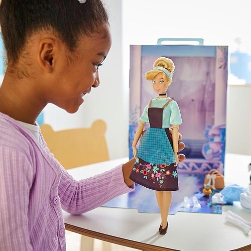 Miniatura 3 de Disney Tienda oficial de Cenicienta Story, Cenicienta, 11 pulgadas, juguete totalmente posable en traje brillante, adecuado para niños de 3 años en