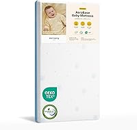 MAMAZING Aerobase Breathable Crib & Toddler Mattress - GREENGUARD Gold Certified, Non-Toxic, Waterproof, Machine Washable Cover