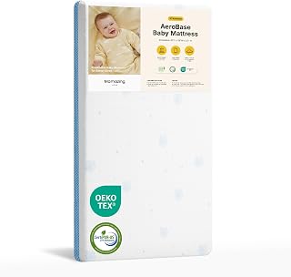 MAMAZING Baby Crib and Toddler Mattress, 2-Stage Breathable Mattress, Non-Toxic, Waterproof Sleep Surface, Machine-Washable Cover for Easy Care, Fits Any Standard Full Size Baby Crib & Toddler Bed