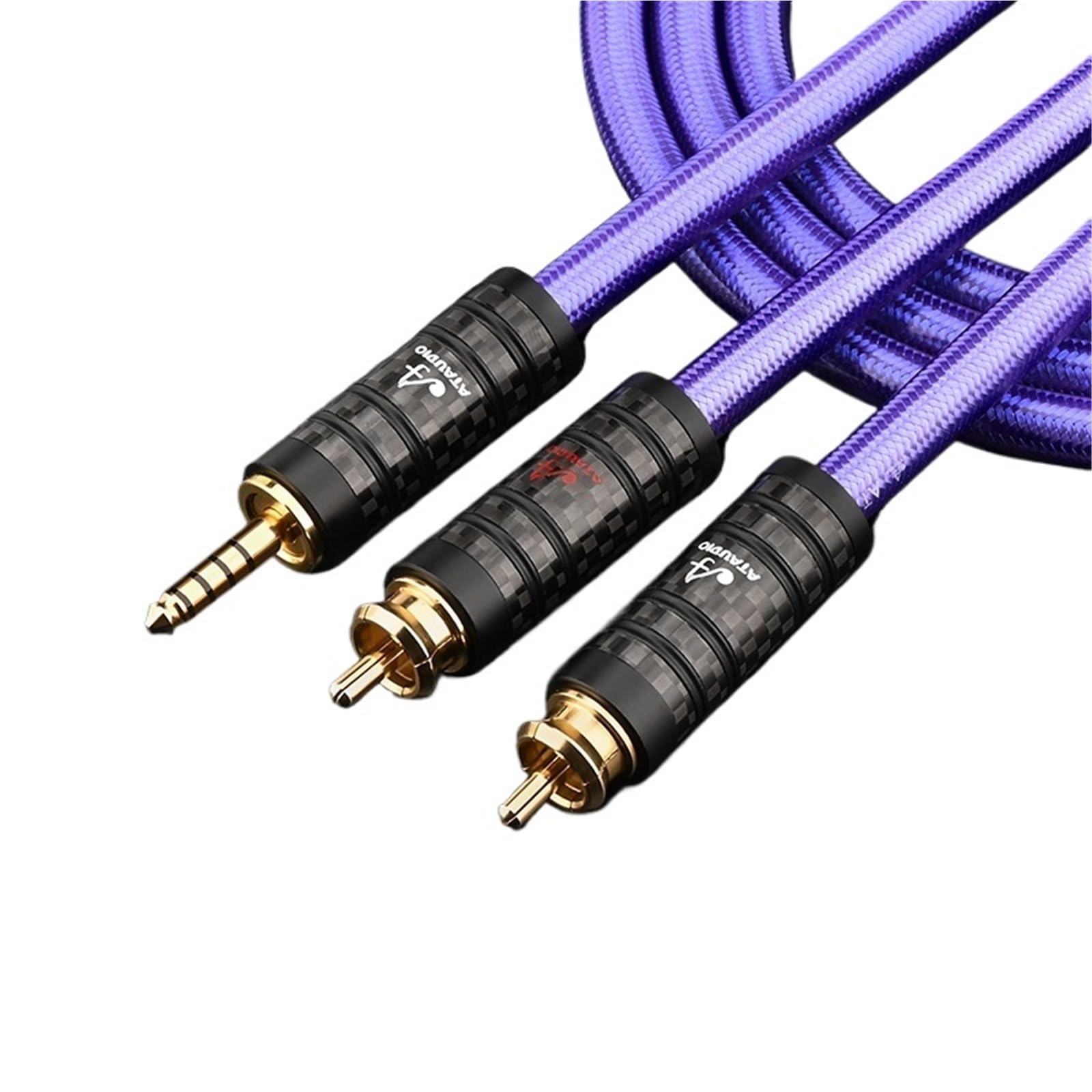 Wysokiej jakości 4,4 mm do 2 RCA, posrebrzany kabel audio HiFi do rozdzielacza Y, kabel 2RCA do wzmacniacza głośnikowego (5m)
