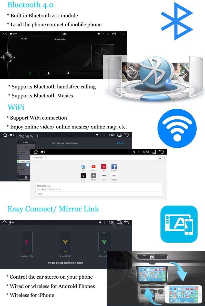 10.25 Inch Android 10.0 Car Radio RAM 4G ROM 64G Touch Screen Car Stereo Sat Nav Car GPS Navigation for BMW X5 E70/ X6 E71 (X5 CIC)