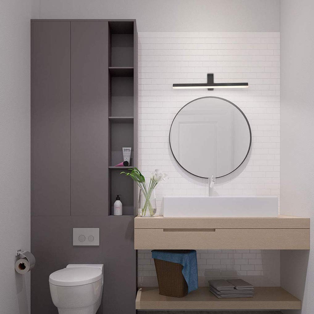 Lampe Applique Murale Moderne, Lampe Miroir LED Lampe Miroir Salle De Bain Lampes Miroir, Lampe Miroir Salle De Bain LED 9W Etanche, Lampe Maquillage Acrylique Salle De Bain, Lampe Murale AR