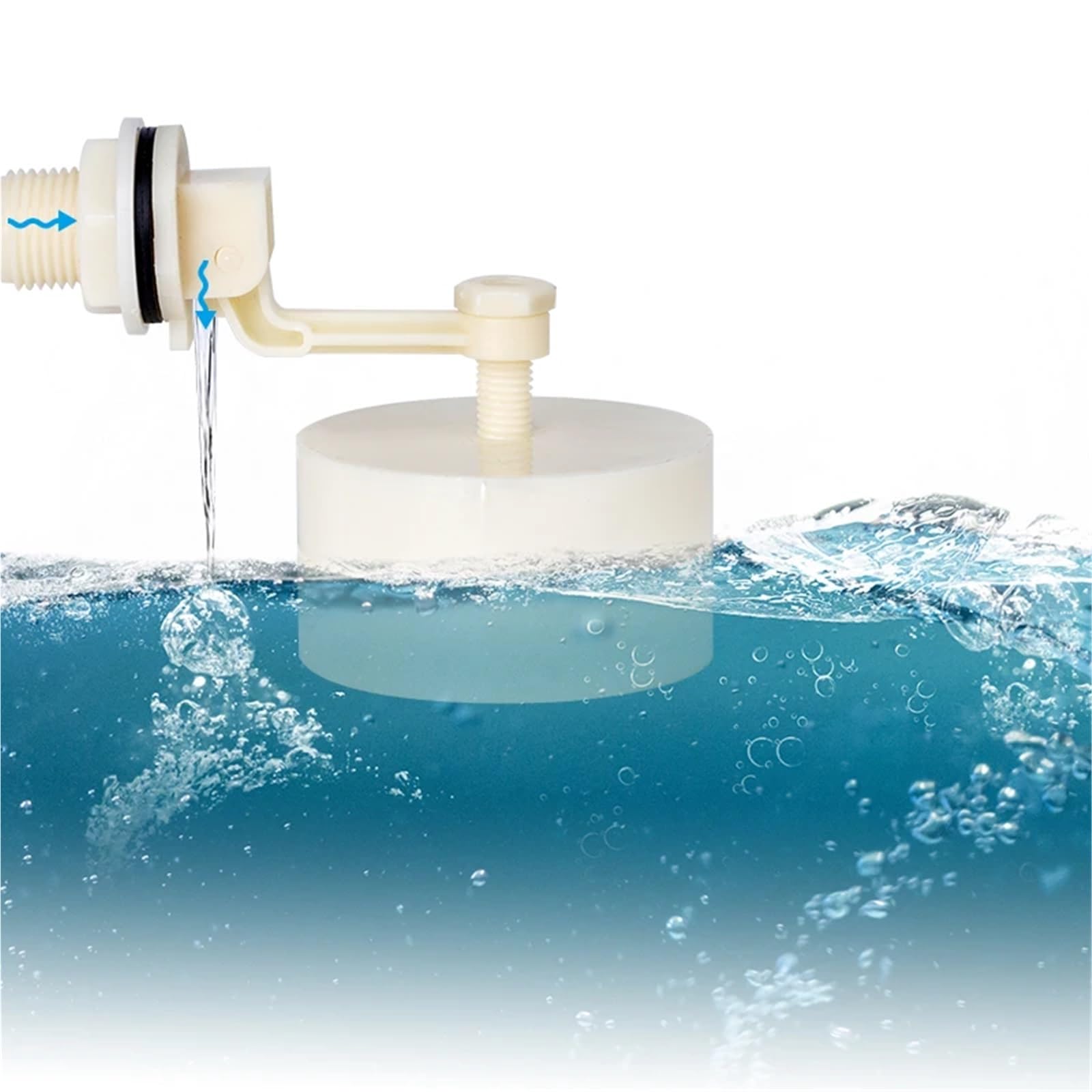 2 pz DN15T Valvola a galleggiante in plastica per serbatoio dell'acqua Valvola di controllo del livello dell'acqua Riempimento automatico Acquario Acquario