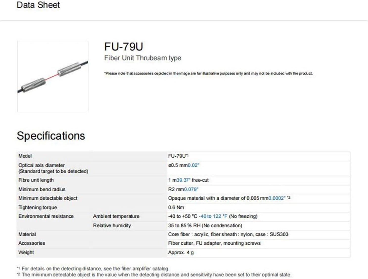 FU-79U M3 Fiber Sensor