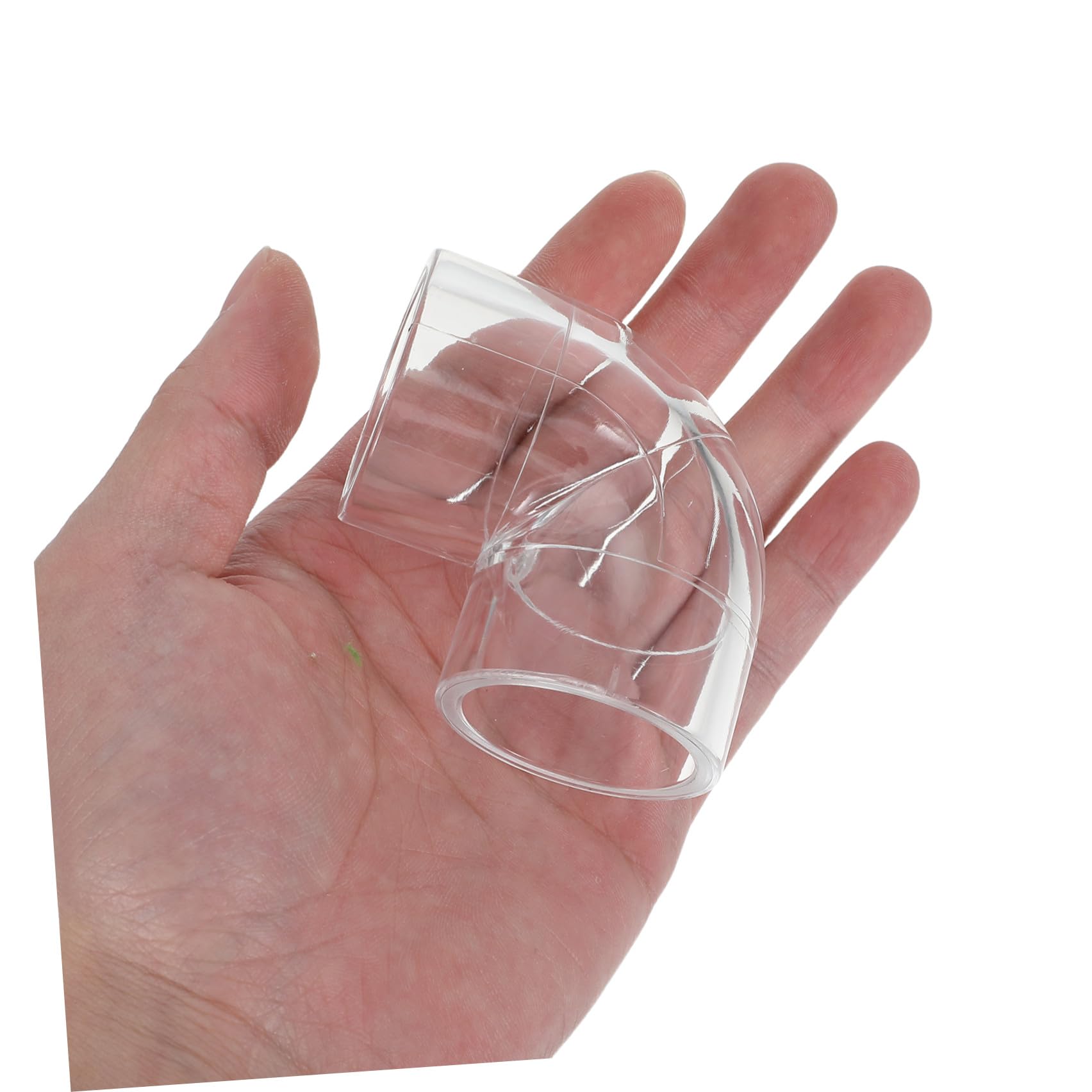 Healeved 4 Pezzi Raccordo Gomito in Acrilico Trasparente Diametro Interno 32 Mm, Giunto a 90 Gradi Resistente a Prodotti Chimici per Tubi Acquari e Applicazioni Industriali