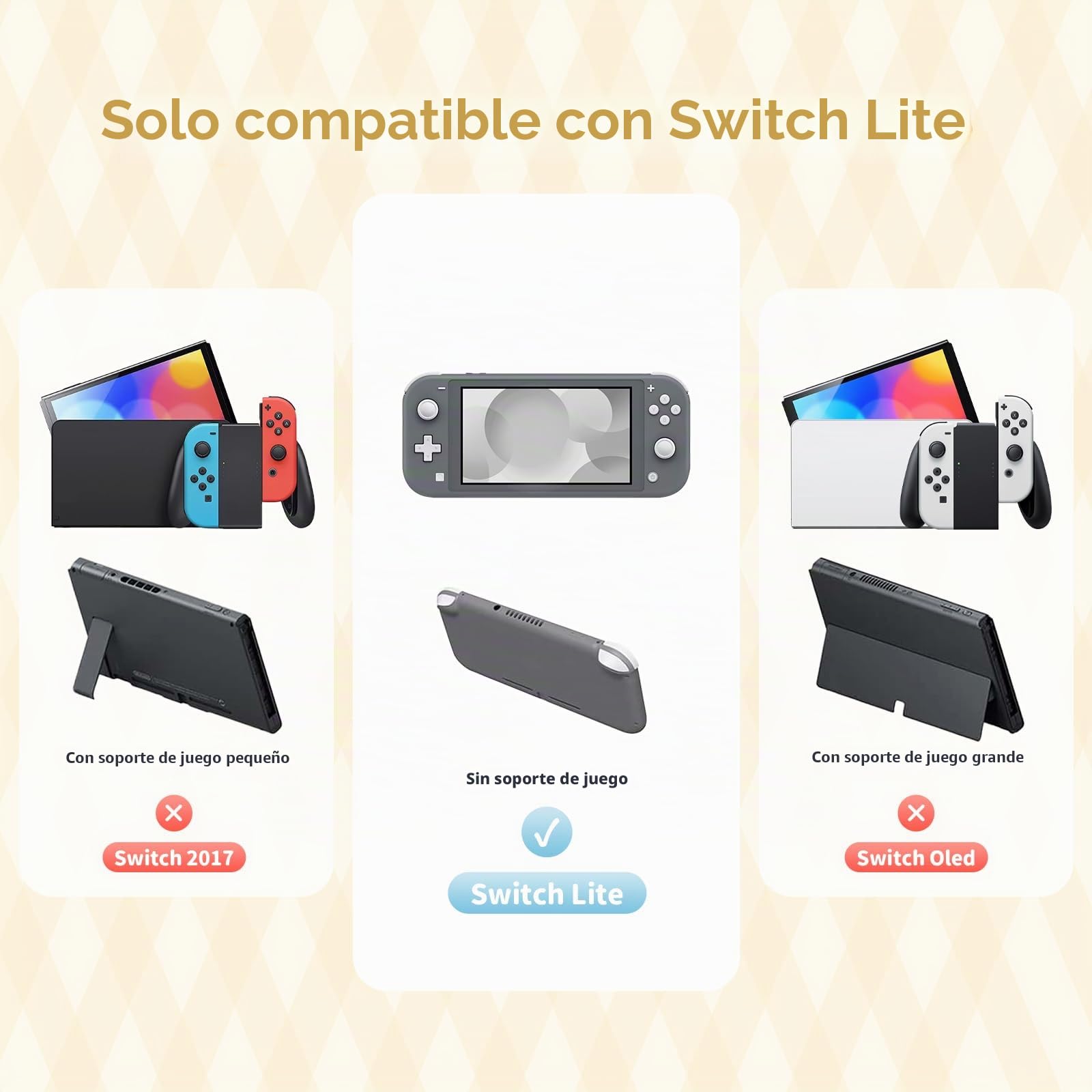 Kuitmor Estuche Protector para Switch Lite, Funda Kawaii para Switch, Carcasa Protectora de Silicona Suave Antirrayaduras para Switch Lite 2019 con 2 Tapas de Agarre