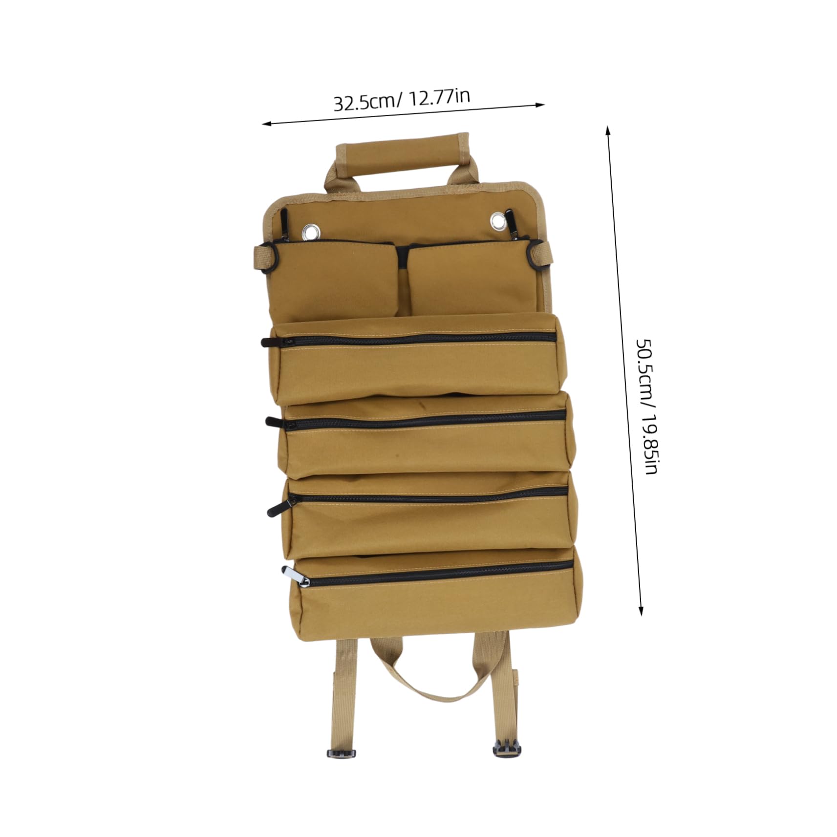 Angoily Bolsa Portaherramientas Enrollable de Tela Oxford, Portátil Gran Capacidad, con Múltiples Bolsillos y Compartimentos para Mecánicos