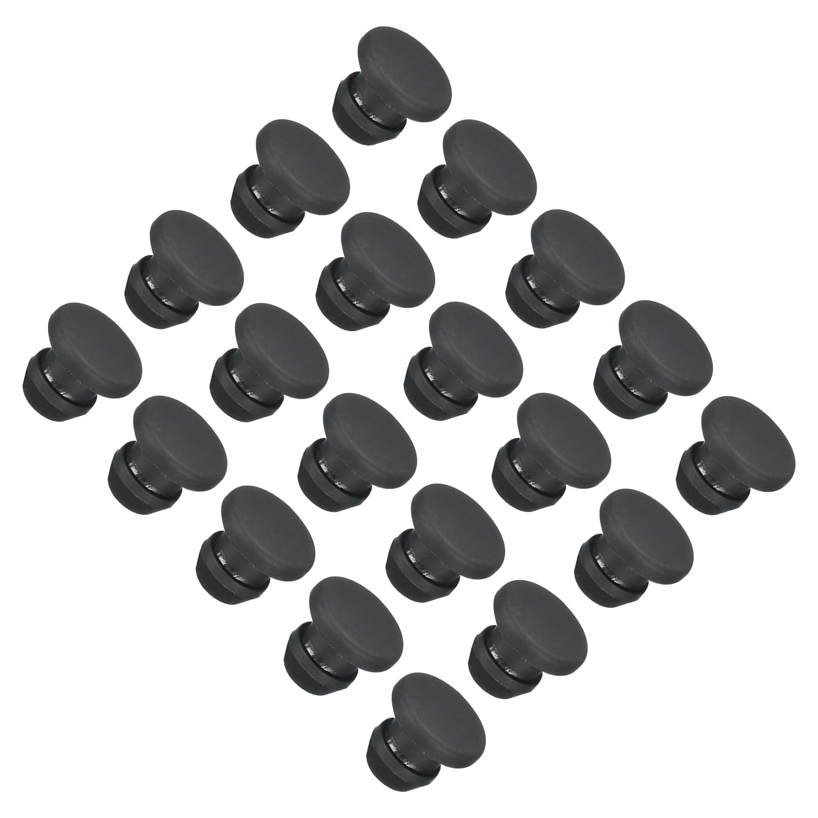 MECCANIXITY Silicone Snap in Locking Hole Plugs Rubber Panel Seal Cover Flush Type Panel Round for Kitchen Rubber Bulkheads Waterproof Sealing Plugs