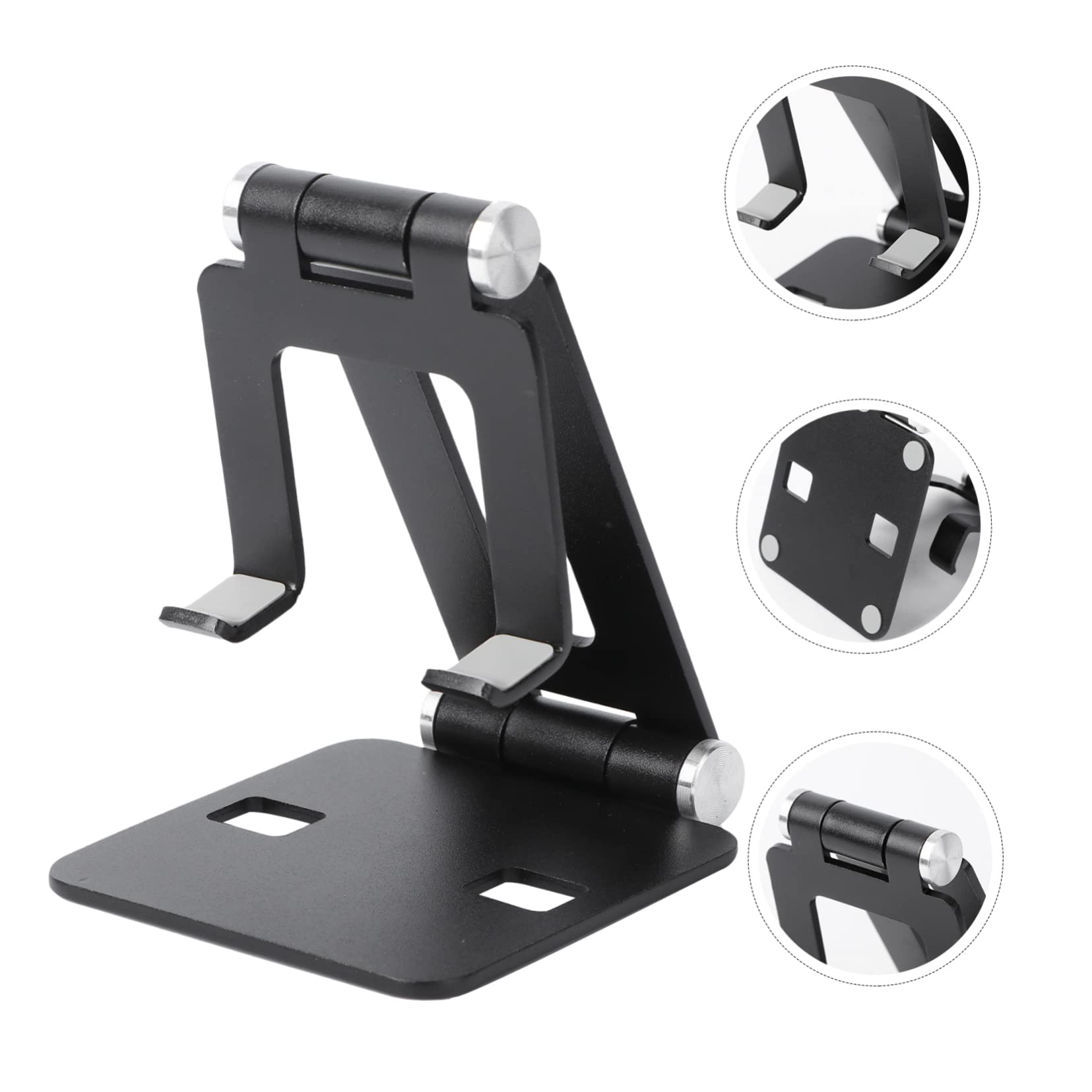 HEMOTON 3pezzi Supporto Regolabile Per Tablet e Smartphone Porta Telefono Da Scrivania Di Compatibile Con Dispositivi Da Leggero e Pratico Per Cucina e Ufficio Nero