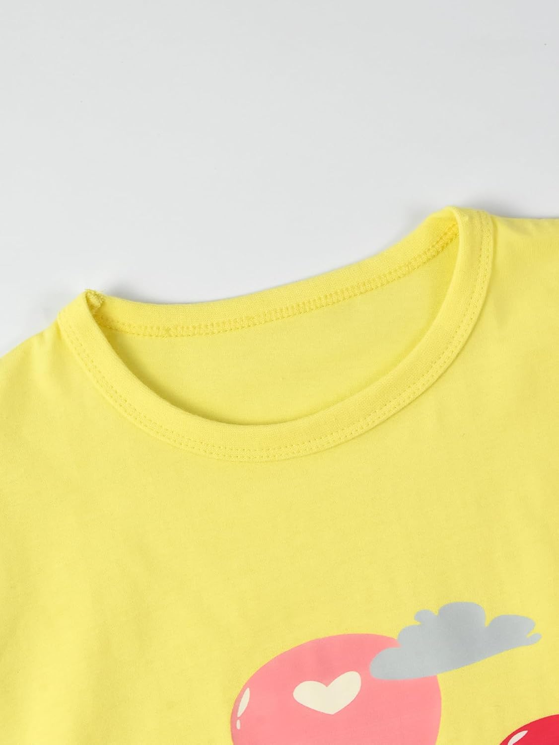 HILEELANG Girl T-Shirts Short Sleeve Graphic Tees Cotton Casual Summer Tops Shirts Packs