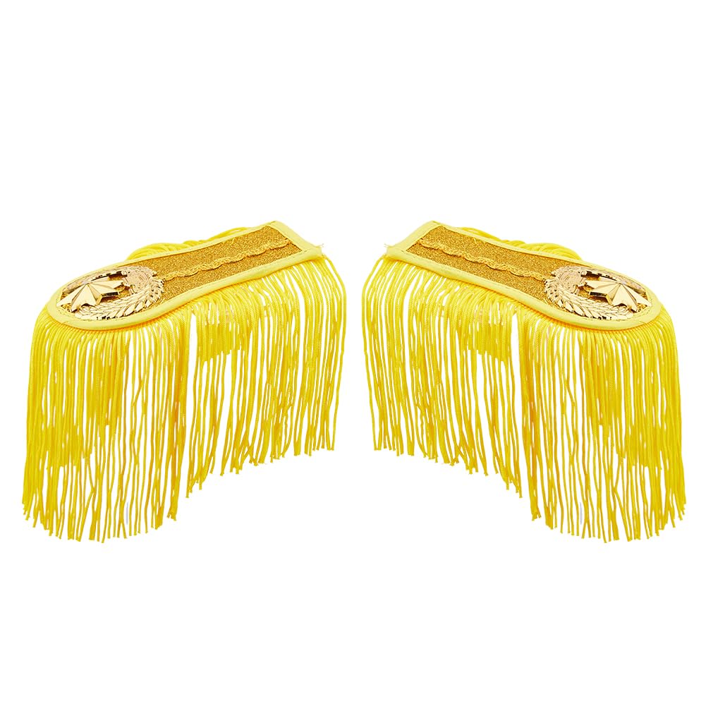 SuperFindings 1 par de hombreras doradas con flecos Accesorios de ropa para Halloween, cosplay y carnaval