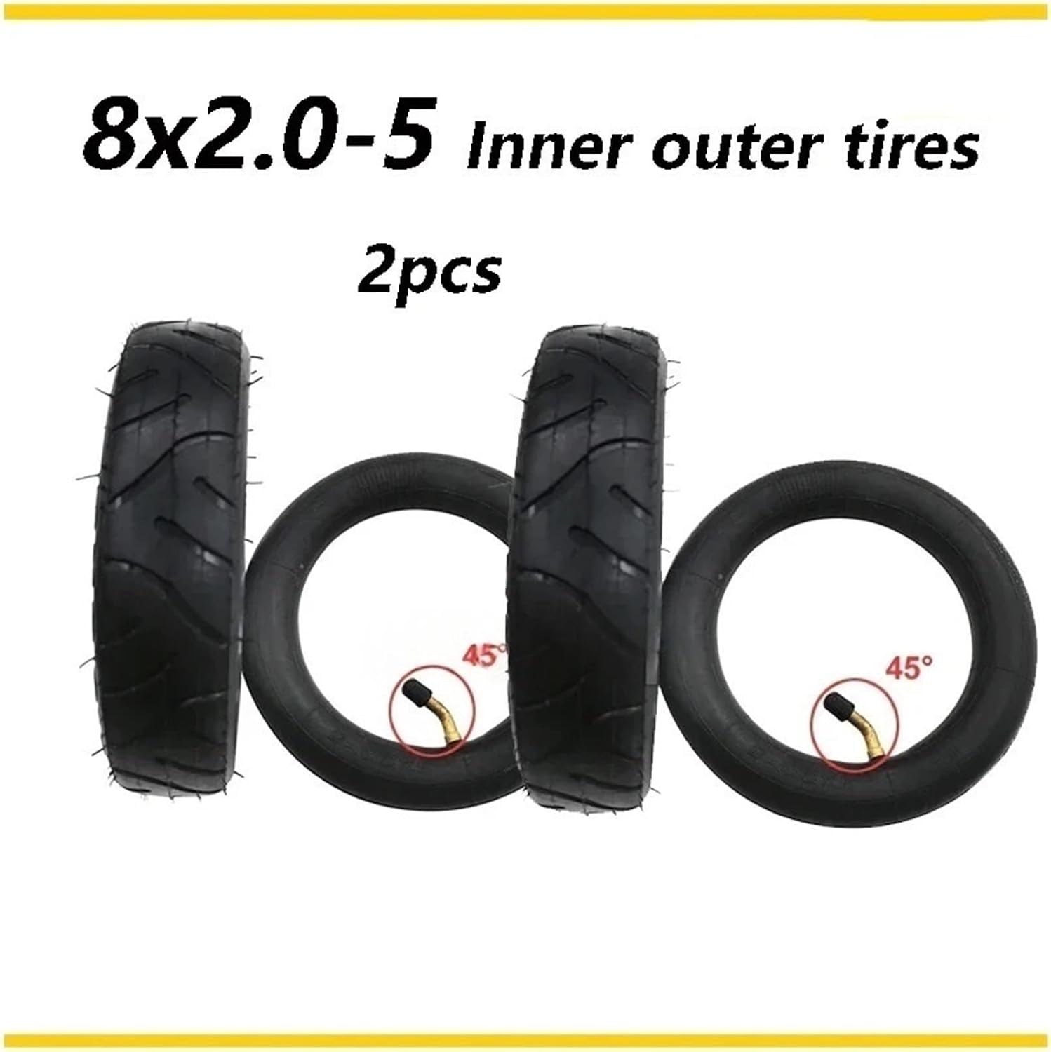 8X2.0-5 Inner Tube Outer Tyre For Electric Scooter Trolley 8 Inch Pneumatic Tire 8x2. Tires