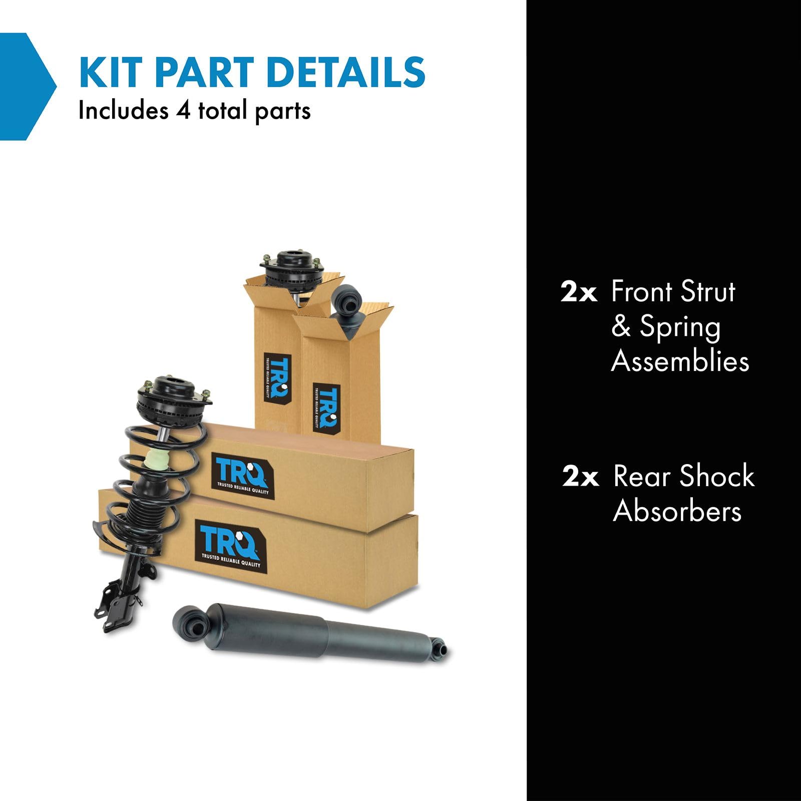 クー　tour16×18 Amazon.com: TRQ Front Right Complete Strut & Coil Spring