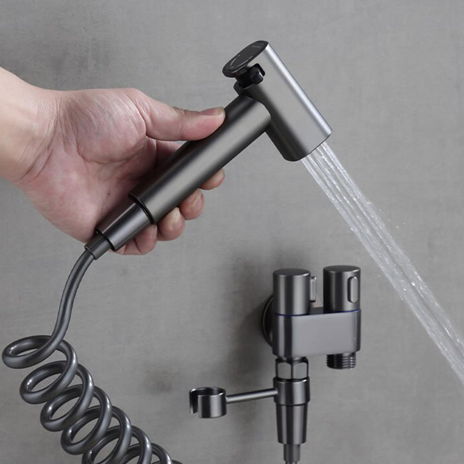 Ducha Bidet Pulverizador de Bidé de Mano Rociador de Bidé Ajustable Sprayer Grifo Bidet Ducha de Lavabo con Modo Dual para Limpiar Inodoros Baño de Mascotas Higiene Personal