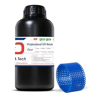 Siraya Tech Cast 3D Printer Resin Best Balance of Easy Burning and Printing Smooth Surface High Resolution Castable 405nm UV-Curing Resin for Jewelry and Metal Parts Royal Blue, 1kg