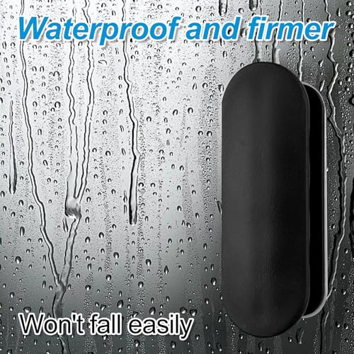 Maxentico 8 Stück Schrankgriffe, Türgriffe, Balkontürgriff, Türgriff, Türknauf, Griffe Balkontür, Schubladengriffe Griff Selbstklebende, Schrankgriff, für Fenster Glastüren Schubladen (Schwarz)