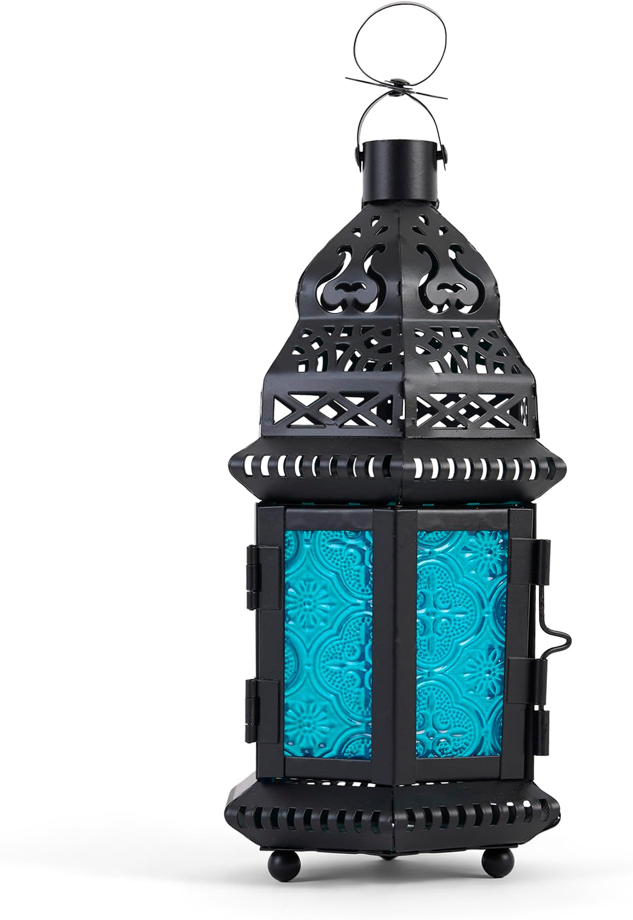Gallery of Light Moroccan Lantern Blue Glass Candle Holder Candleholder