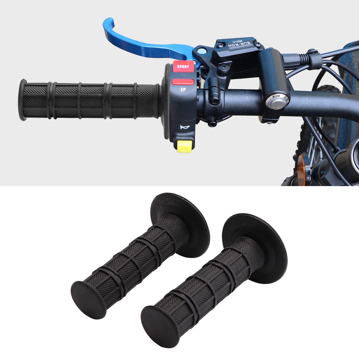 Throttle Grips, Motorcycle Gas Throttle Handlebar for Sur Ron Light Bee X and S Segway x160 x260, Non-Slip Foldable Electric Motorbike Gips for Sur Ron Parts