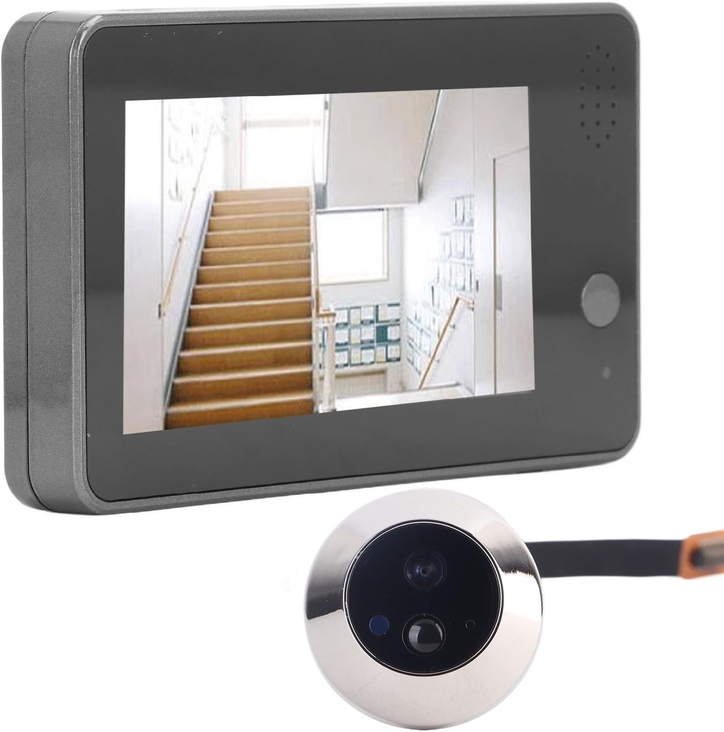 Denash WiFi Digital Door Viewer,1080P HD Wide Angle Peephole Camera, Night Vision Intercom Digital Door Viewer with LCD Monitor for Home Office Security