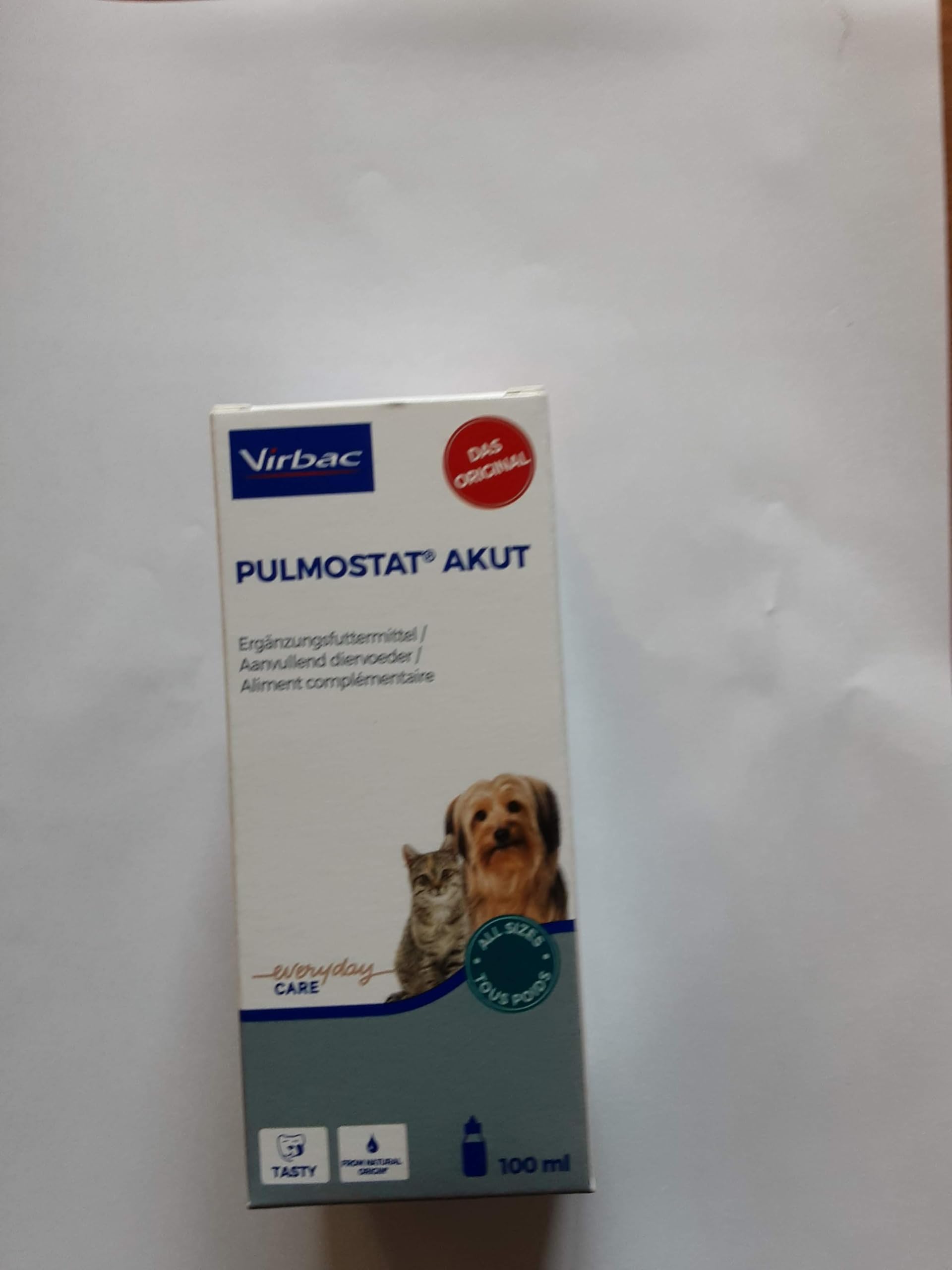 Virbac Pulmostat Akut | Paquete Doble | 2 x 100 ml | Jarabe para la Tos Completamente Natural para Perros y Gatos | con Berro, llantén, raíz de Regaliz y extracto de raíz de Quebracho