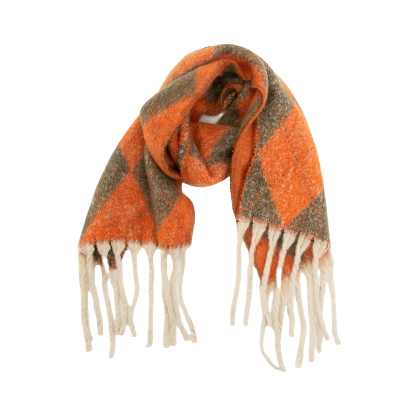 Foulard Donna Scaldacollo Da Caldo E Alla Moda Con Nappa Jacquard Per L'autunno Inverno