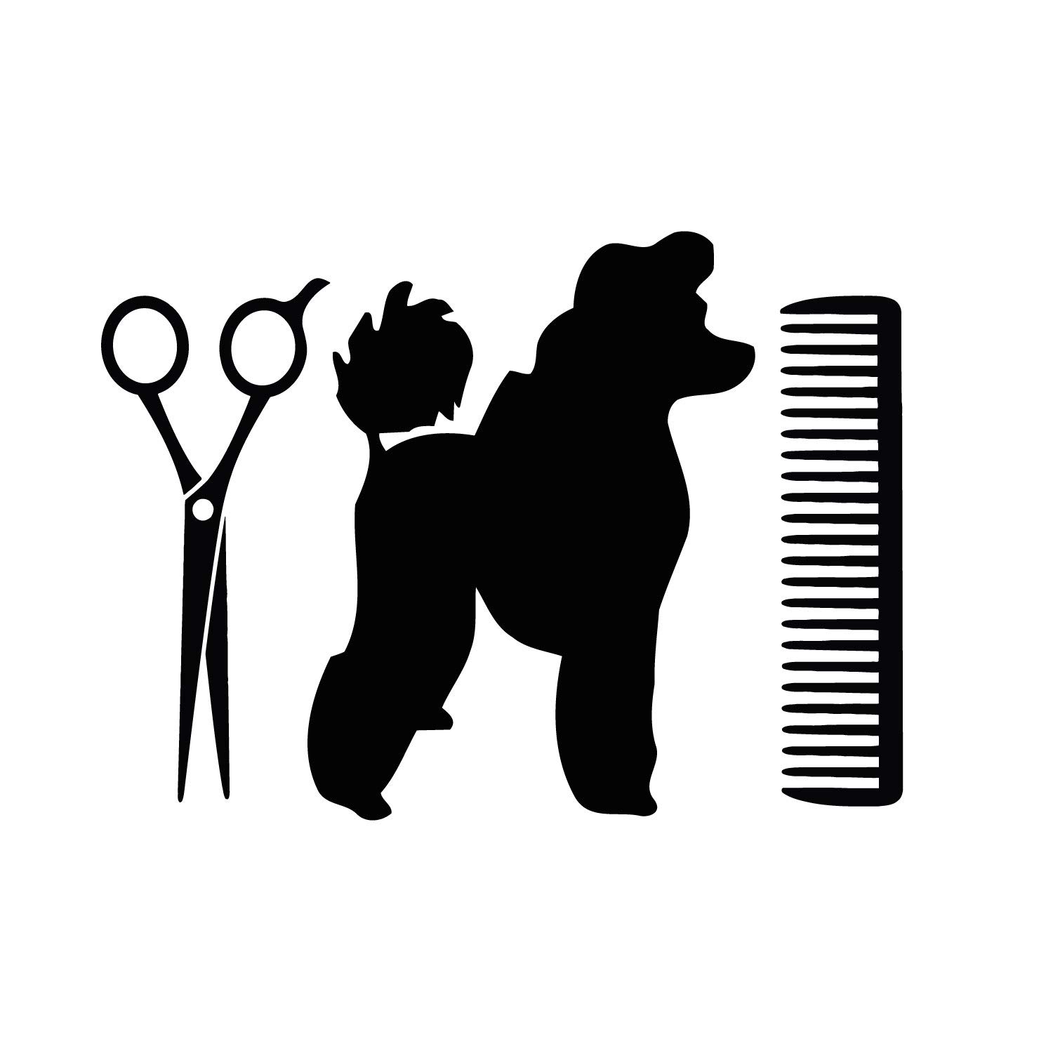 dog grooming wall decals