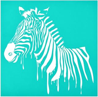 YeulionCraft Self-Adhesive Silk Screen Printing Stencil, Letters and Pattern Reusable Sign Stencils for Painting on Wood Making DIY Decoration, Zebra