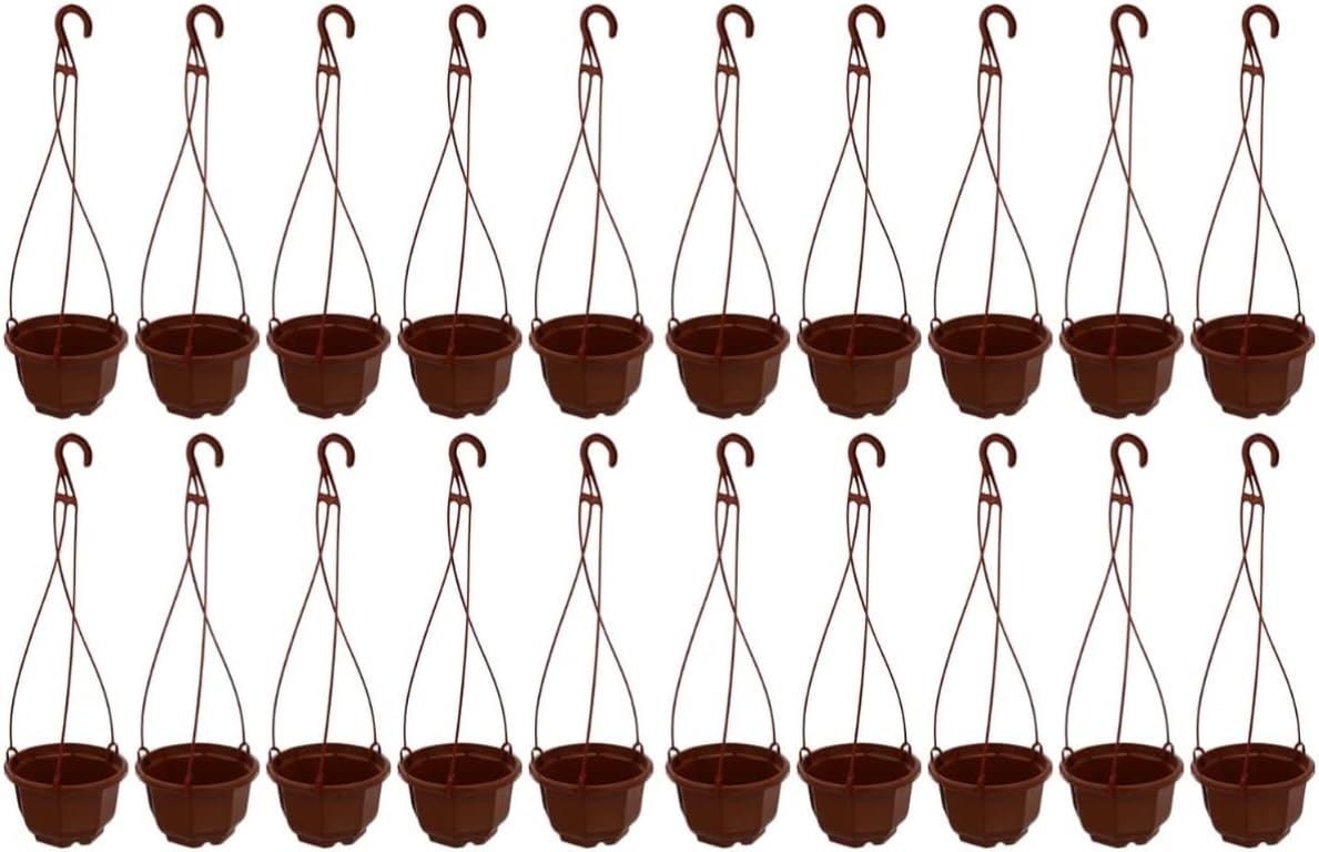 Yardwe Hanging Plastic Planter, 20 Sets, Weather Resistant, Outdoor Wall Planter, Plant Containers for Indoor & Outdoor Decoration
