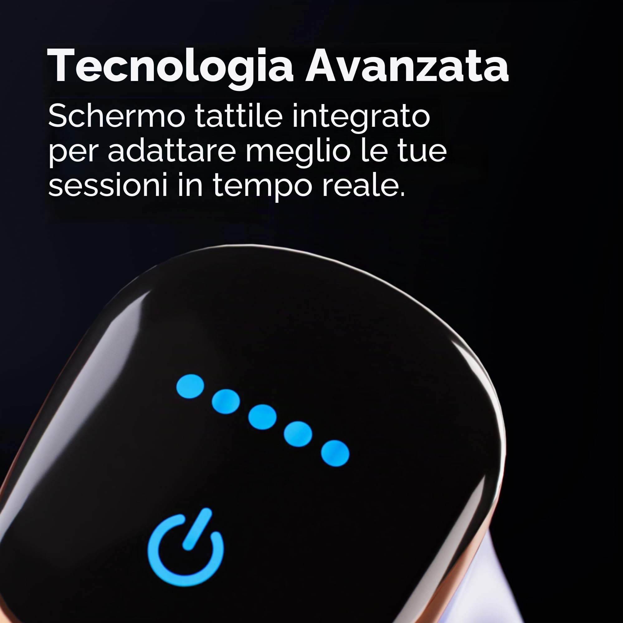 Cellublue – Dispositivo dimagrante intelligente senza fili – Massaggio potente elettrico 2900 giri/min, doppia testa – Touch screen ricaricabile USB-C